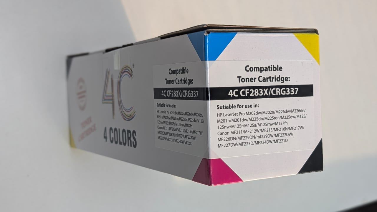 4C CE283A Black Toner Cartridge – High Yield, OEM Compatible, Genuine Replacement for Printers, High Yield, Vivid Color Output